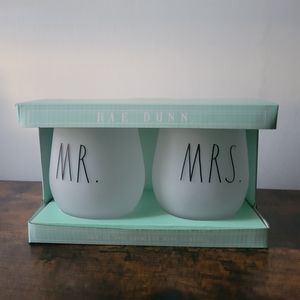 Rae Dunn Mr and Mrs Cups Brand New
